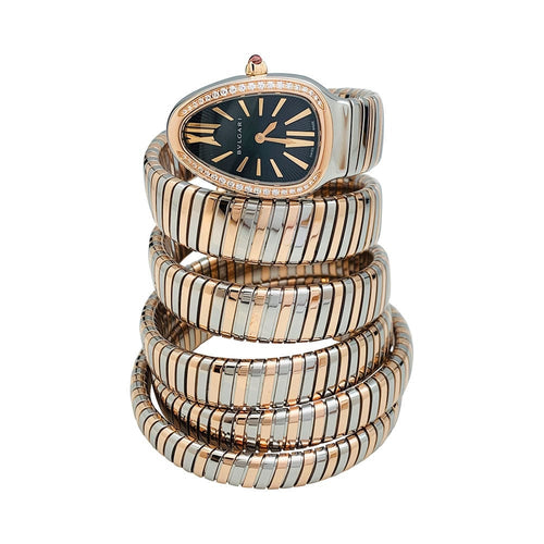 Montre Montre Bulgari "Serpenti" or et acier, diamants. 58 Facettes 31025
