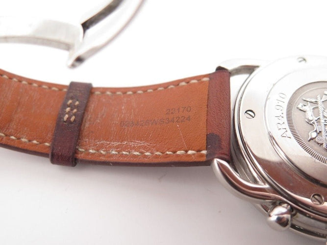 Montre montre HERMES arceau chronographe 43 mm automatique acier palladie 58 Facettes 254421