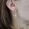 Boucles d'oreilles Pendants d'oreilles diamants ors jaune et blanc arabesques 58 Facettes YG202