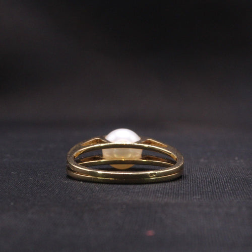 Bague 55 Bague Perle Or jaune 58 Facettes