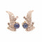 Boucles d'oreilles Boucles d'oreilles en platine serties de diamants et de saphirs 58 Facettes