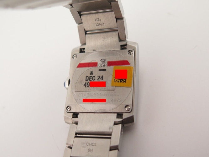 Montre montre CARTIER tank francaise pm 25 mm quartz acier 58 Facettes 257406