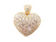 Pendentif pendentif coeur en or jaune 18k & diamants 4 ct 15.2 grammes 58 Facettes 253445