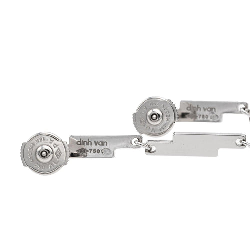 Boucles d'oreilles Dinh Van Boucles d'oreilles Seventies Or blanc Diamant 58 Facettes 577676GD