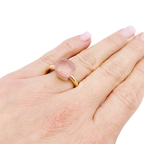 Bague 53 Bague Pomellato, "Nudo Classic", deux ors et quartz rose. 58 Facettes 33267