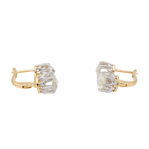 Boucles d'oreilles Boucles d'oreilles Dormeuses Or jaune Diamant 58 Facettes 2569094CN