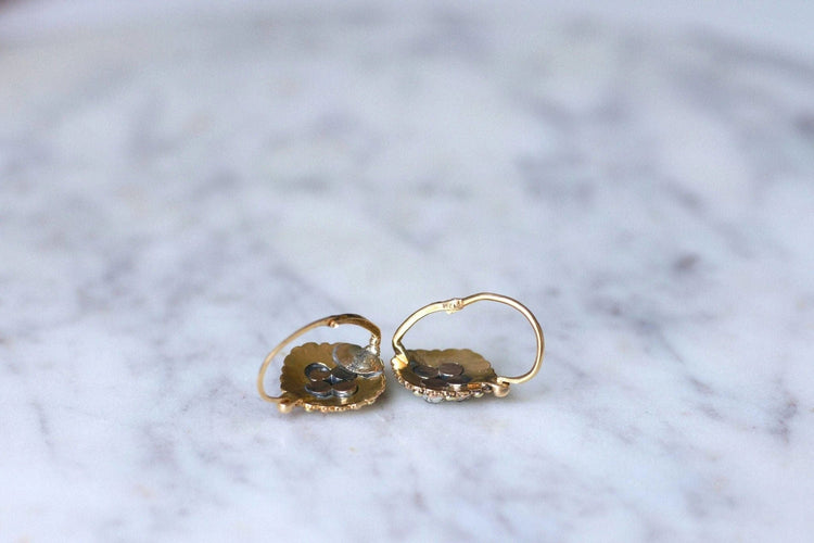 Boucles d'oreilles Boucles d'oreilles Charles X diamants 58 Facettes