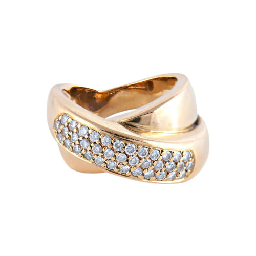 Bague 53.5 / Diamants / Or Jaune BAGUE "LIEN" OR & DIAMANTS 58 Facettes BO/220023 RIV