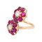 Bague 54 Bague fleurettes en or jaune, diamants et rubis. 58 Facettes 31310