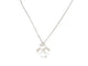 Collier collier POIRAY coeur entrelace mm chaine forcat or blanc 18k 58 Facettes 258177