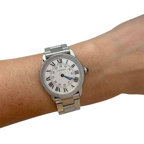 Montre Montre Cartier, "Ronde Solo", acier. 58 Facettes 31860