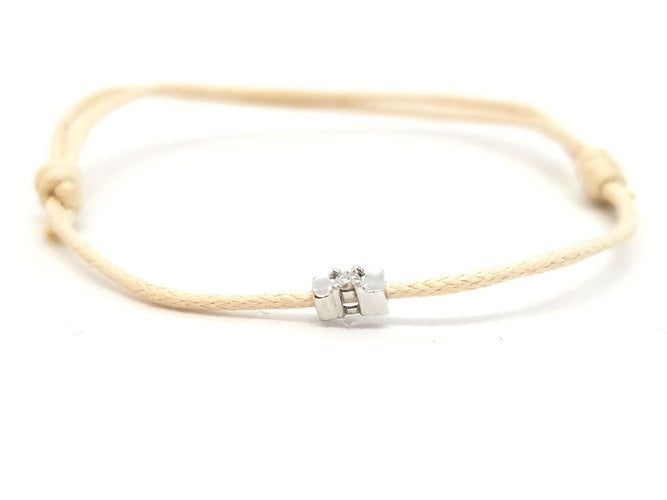 Bracelet Bracelet Cordon Or blanc Diamant 58 Facettes 578832RV