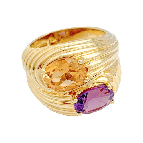 Bague 53 Bague Boucheron, "Toi et Moi", or jaune, améthyste, citrine. 58 Facettes 31432
