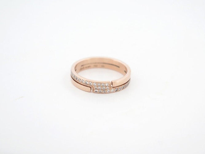 Bague 53 bague DINH VAN seventies pm 222115 53 or rose 18k et diamants 58 Facettes 253895