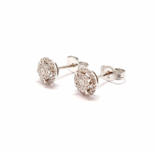 Boucles d'oreilles Boucles d'oreilles or blanc diamants 58 Facettes