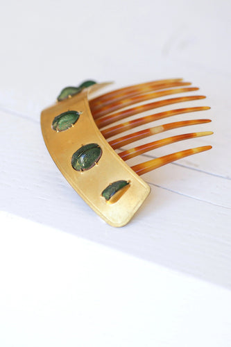 Accessoire Peigne scarabée ancien, diadème Egyptomania 58 Facettes
