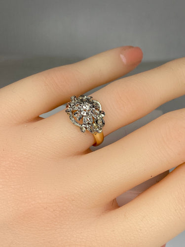 Bague 50 Bague Napoléon III en Or jaune & Diamants 58 Facettes