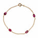Bracelet Bracelet rubis et chaine en or 58 Facettes 23-177