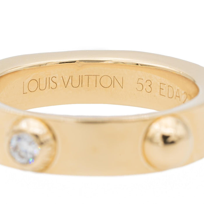 Bague 53 Louis Vuitton Bague Clous Or jaune Diamant 58 Facettes 2609077CN