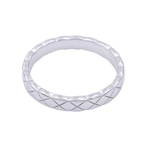 Bague 54 Bague alliance Chanel, "Coco Crush", or blanc. 58 Facettes 33004