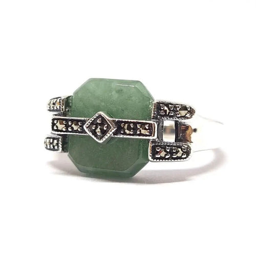 Bague Bague vintage jade argent 58 Facettes