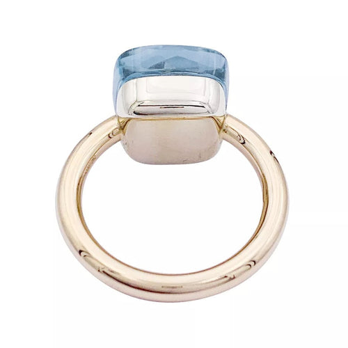 Bague 53 Bague Pomellato, "Nudo Maxi", deux ors et topaze bleue. 58 Facettes 32764