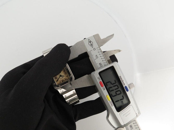 Montre vintage montre CARTIER santos galbee 2423 24 mm automatique acier 58 Facettes 251176