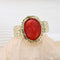 Bague 51 Bague ancienne camée corail 58 Facettes 23-346B
