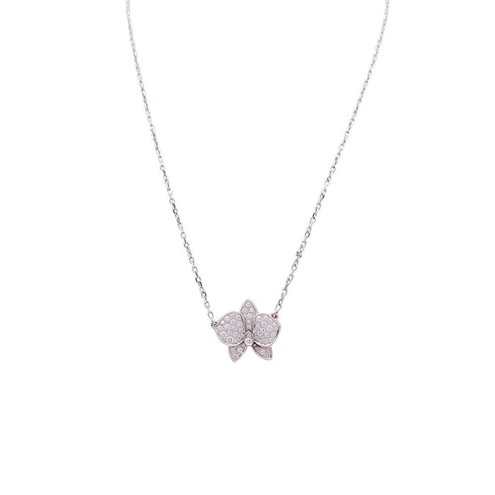 Collier Collier Cartier, "Caresse d'Orchidées", or blanc, diamants. 58 Facettes 32220