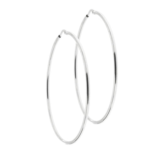 Boucles d'oreilles Boucles d'oreilles créoles or blanc 58 Facettes 33175