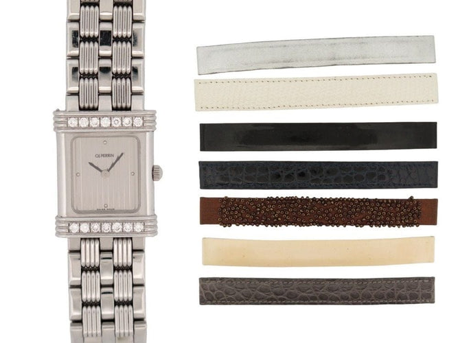 Montre montre O.J. PERRIN  diamants 8 bracelets 27 mm acier quartz 58 Facettes 256588