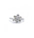 Bague 52 / Blanc/Gris / Or 750 Bague Marguerite Diamants 58 Facettes 210185R