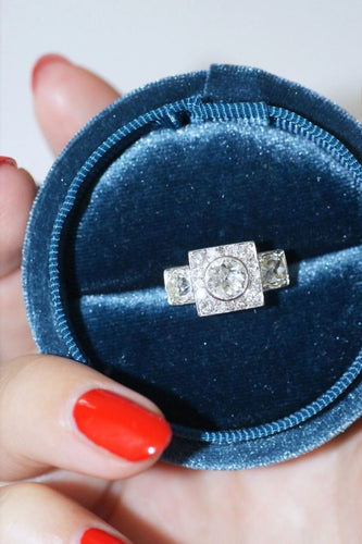 Bague Bague 3 diamants Art Déco 58 Facettes