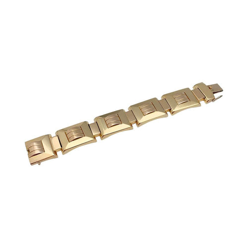 Bracelet Bracelet "Tank" or rose et jaune. 58 Facettes 31513