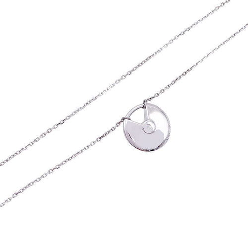 Collier Collier Cartier, "Amulette", or blanc, diamants. 58 Facettes 32992