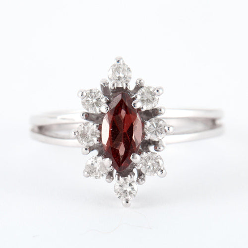 Bague Bague Grenat Diamants 58 Facettes