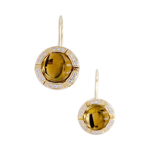 Boucles d'oreilles Boucles d'oreilles Chaumet, "Class One Croisière", or jaune, citrines, diamants. 58 Facettes 32338