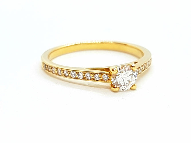 Bague 53 Bague Solitaire Or jaune Diamant 58 Facettes 578712RV