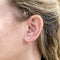Boucles d'oreilles Puces d'oreilles en or blanc, diamants. 58 Facettes 31127