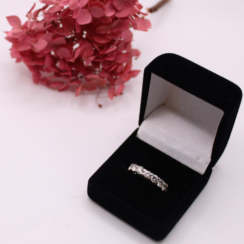 Bague Alliance américaine tour complet Diamants 3cts 58 Facettes