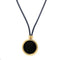 Pendentif Collier pendentif Bulgari Monete Constantinus Coin dentelle noire en or jaune 58 Facettes