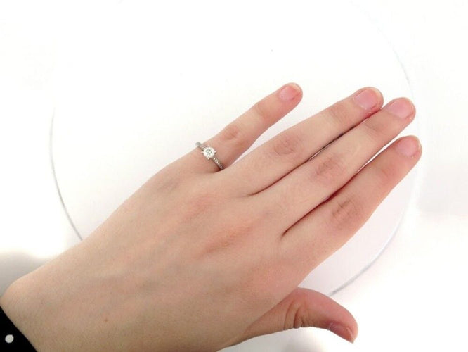 Bague 50 bague solitaire CHOPARD 829074-9006 for ever t50 en platine diamants 0.5ct 58 Facettes 250047