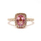 Bague Bague spinelle rose diamants or rose 58 Facettes
