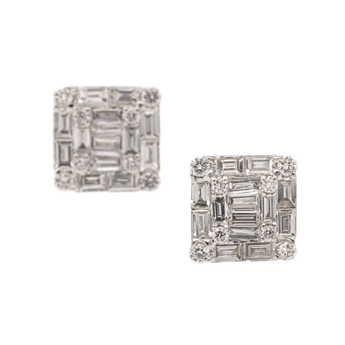 Boucles d'oreilles Boucles d'oreilles Puces Or blanc Diamant 58 Facettes 2308544CN