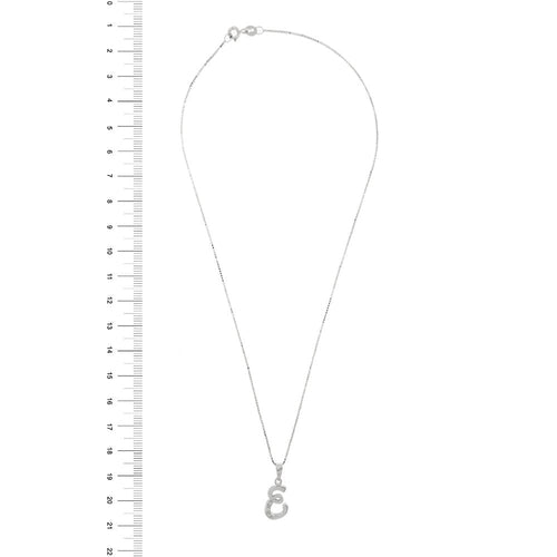 Collier Collier en or avec E et diamants 58 Facettes 32048