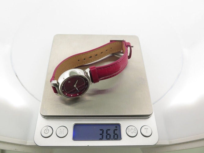 Montre montre LOUIS VUITTON tambour q12mc en acier 28 mm quartz lady 58 Facettes 254178