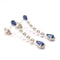 Boucles d'oreilles Pendants d'oreilles saphirs poire diamants or blanc 58 Facettes