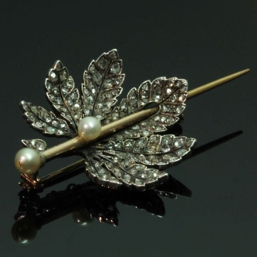 Broche Broche diamant, perle 58 Facettes 13361-0011