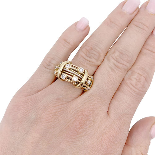 Bague 51 Bague vintage Poiray trois ors et diamants. 58 Facettes 33307