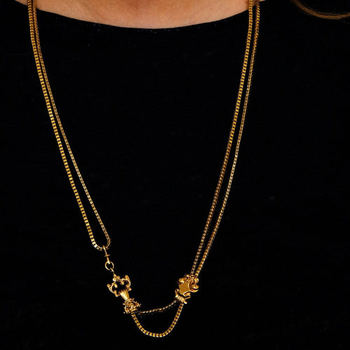 Collier Sautoir ancien en or jaune 58 Facettes